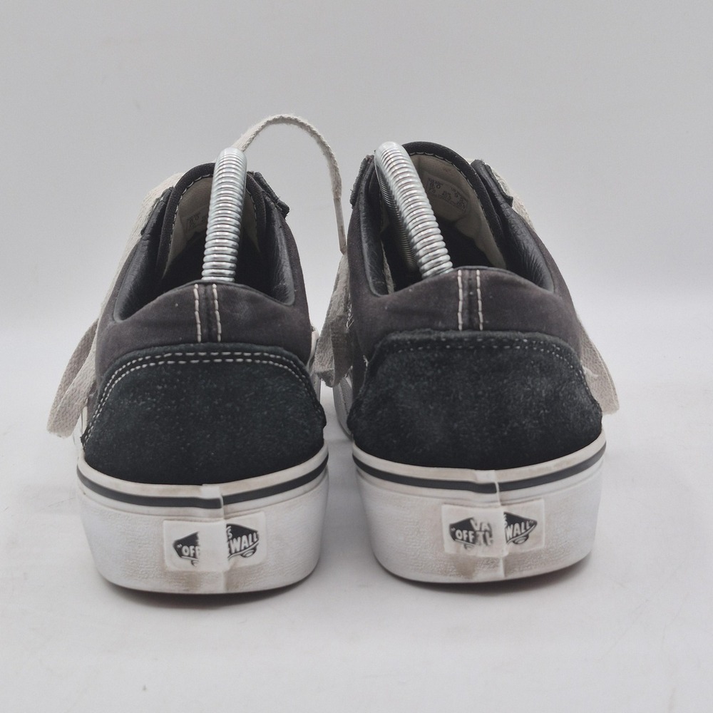 Vans Old Skool Shoes Mens Size 8 Black Suede Canvas Low Top Skate Sneakers - Picture 7 of 11